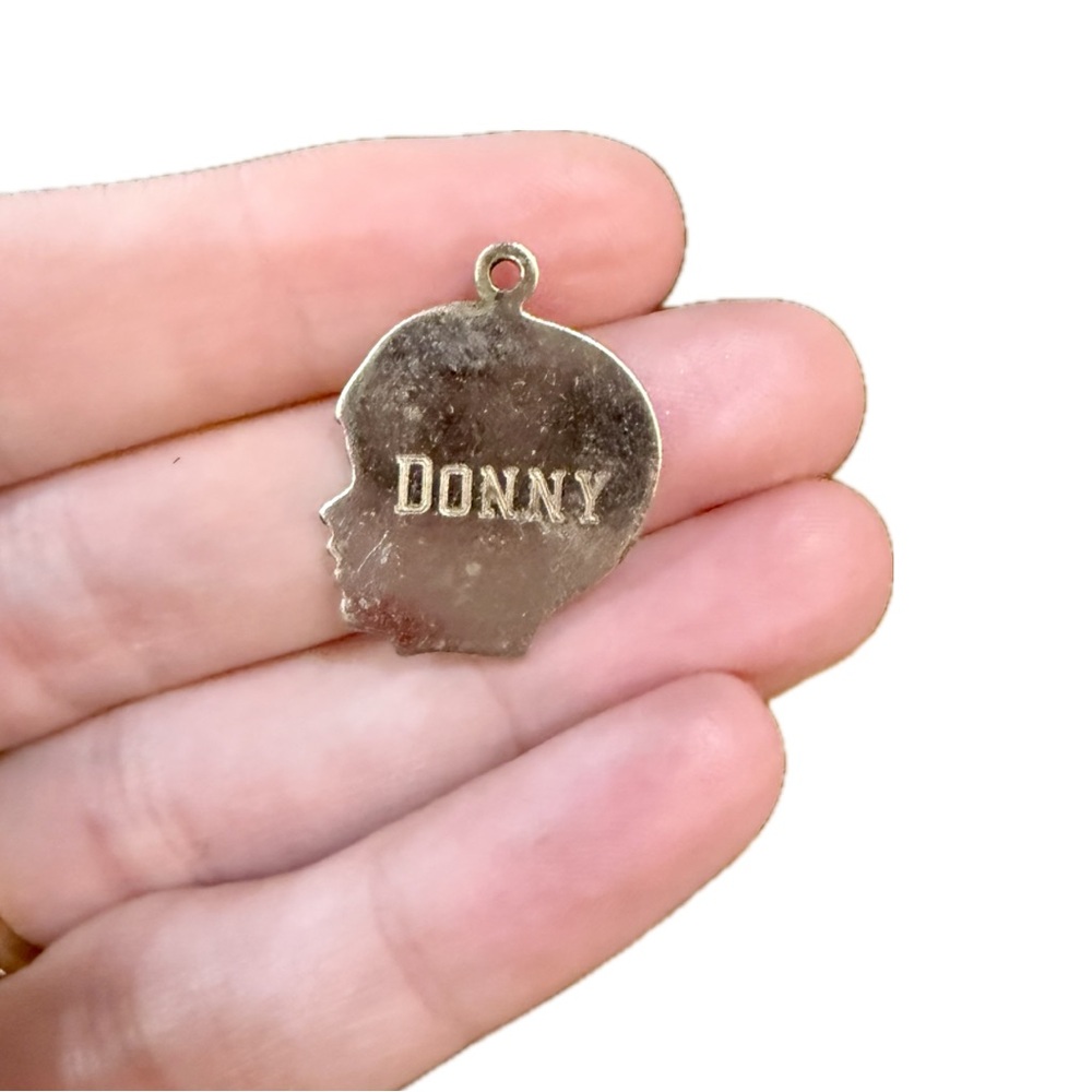 Silver Boy Head Silhouette “Donny” Pendant Charm